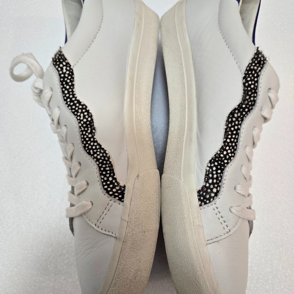 MWL Madewell Sidewalk Low-Top Sneakers Leather and Calf Hair Lace-up Size 9 - Picture 5 of 10